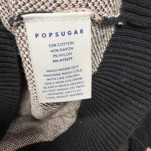 Popsugar Womens Size Large Black Polka Dot Crewneck Sweater - Picture 5 of 6